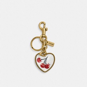 Charms COACH Vintage Heart Cherry Bag Feminino Douradas | 97042VSCJ