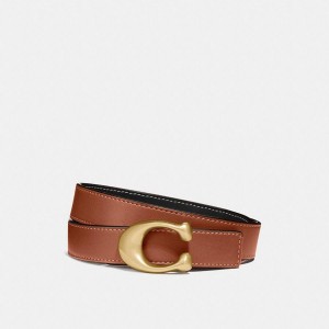 Cintos COACH Hardware Reversible, 25 Mm Feminino Marrom | 30896VPMU