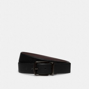Cintos COACH Harness Buckle Cut To Size Reversible, 38 Mm Masculino Pretas | 76914PTRL