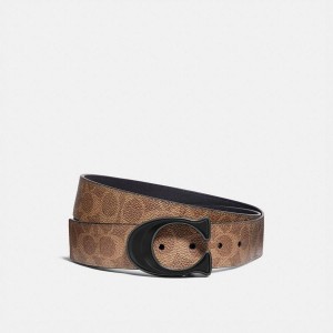 Cintos COACH Signature Buckle Cut To Size Reversible, 38 Mm Masculino Marrom | 10269XSZG