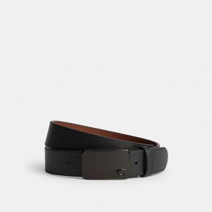 Cintos COACH Signature Plaque Buckle Cut To Size Reversible, 38 Mm Masculino Pretas | 98524XGRC