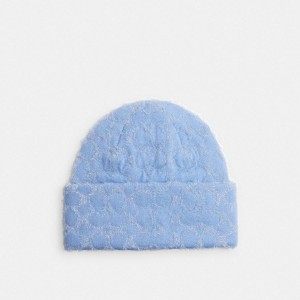 Gorro COACH Signature Metallic Feminino Azuis | 40863XECO