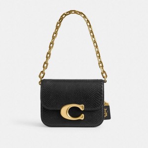 Hobo Bag COACH Idol In Python Feminino Pretas | 79148UZJT