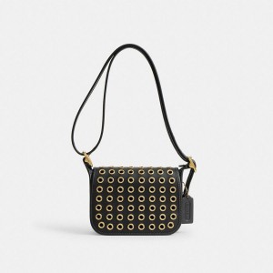 Hobo Bag COACH Patricia Legacy 19 With Grommets Feminino Pretas | 36982TWUH