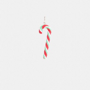 Jóias COACH Candy Cane Earring Feminino Rosa | 54861YJMX