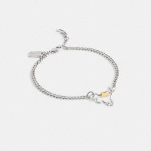 Jóias COACH Carabiner Rexy Bracelet Feminino Prateadas | 47369TMVS