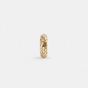 Jóias COACH Quilted Signature Ear Cuff Feminino Douradas | 04981GCNH