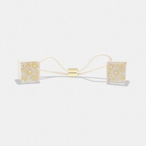 Jóias COACH Signature Resin Dice Hair Ties Feminino Douradas | 19837DLJS