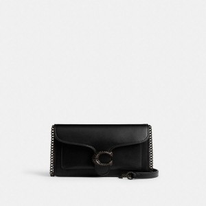 Kuplung Táskák COACH Tabby Chain Feminino Pretas | 14286UMER