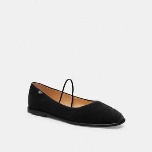 Mocassins COACH Emilia Mary Jane Feminino Pretas | 81394QYVU