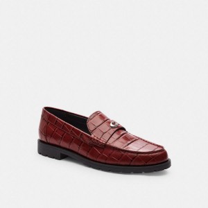 Mocassins COACH Jocelyn Feminino Bordeaux | 81672QSHZ