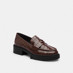 Mocassins COACH Leah Feminino Marrom | 87091CWIO