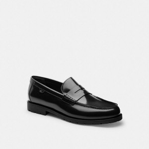 Mocassins COACH Reagan Masculino Pretas | 09437LACU