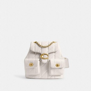 Mochila COACH Tabby With Pillow Quilting Feminino Branco | 60541ORXB