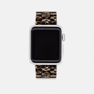 Relógios COACH Apple® Strap, 38 Mm, 40 Mm And 41 Mm Masculino Pretas | 15976YAQI
