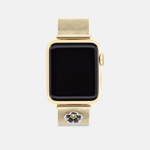 Relógios COACH Apple® Strap, 38 Mm, 40 Mm And 41 Mm Masculino Douradas | 36028UMWJ