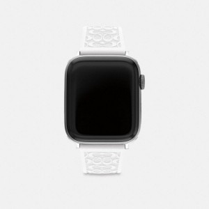 Relógios COACH Apple® Strap, 42 Mm And 44 Mm Masculino Branco | 09268DMOP