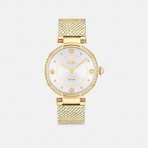 Relógios COACH Cary, 34 Mm Feminino Douradas | 61432UHMJ