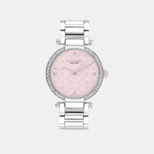 Relógios COACH Cary, 34 Mm Feminino Prateadas | 06143UOGT
