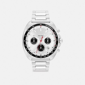 Relógios COACH Charter Chronograph, 44 Mm Masculino Prateadas | 26954SXTO