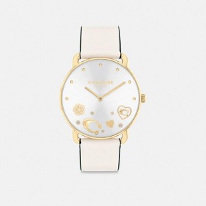 Relógios COACH Elliot, 36 Mm Feminino Branco | 74102PRHY