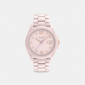 Relógios COACH Greyson, 36 Mm Feminino Rosa | 43926MFVJ