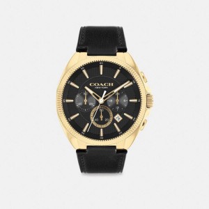 Relógios COACH Jackson, 45 Mm Masculino Pretas | 72810LZAM