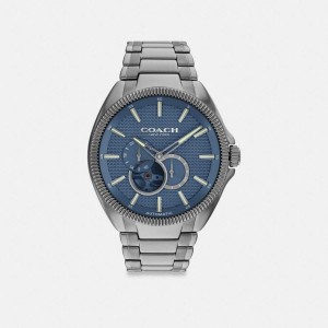 Relógios COACH Jackson Automatic, 45 Mm Masculino Prateadas | 57820NPRS