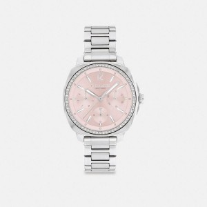 Relógios COACH Kitt Chronograph, 34 Mm Feminino Prateadas | 34279DHSB
