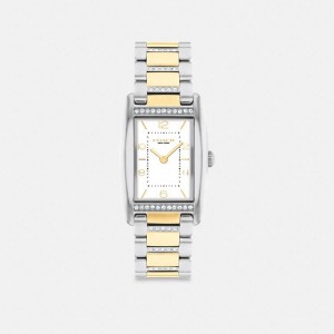 Relógios COACH Reese, 35 Mm X 24 Mm Feminino Prateadas | 13649DQXT