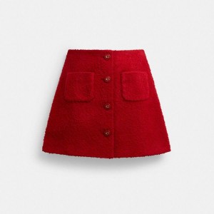 Saia COACH Boucle Feminino Vermelhas | 26589VRZO