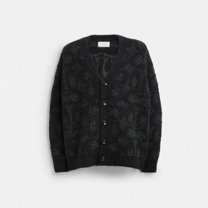 Suéter COACH Signature Cardigan Feminino Cinzentas | 05216VXQS