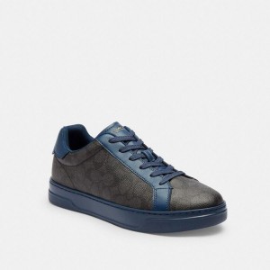 Tenis COACH High Line In Signature Canvas Masculino Cinzentas | 65932EWSQ