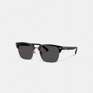 Óculos de Sol COACH Rogue Retro Masculino Pretas | 04639URGC