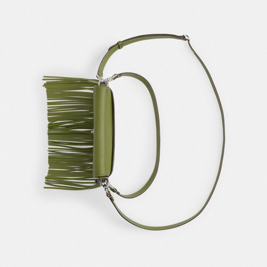 Bolsa Crossbody COACH 1964 Fringe Feminino Verdes | 31870WUBD
