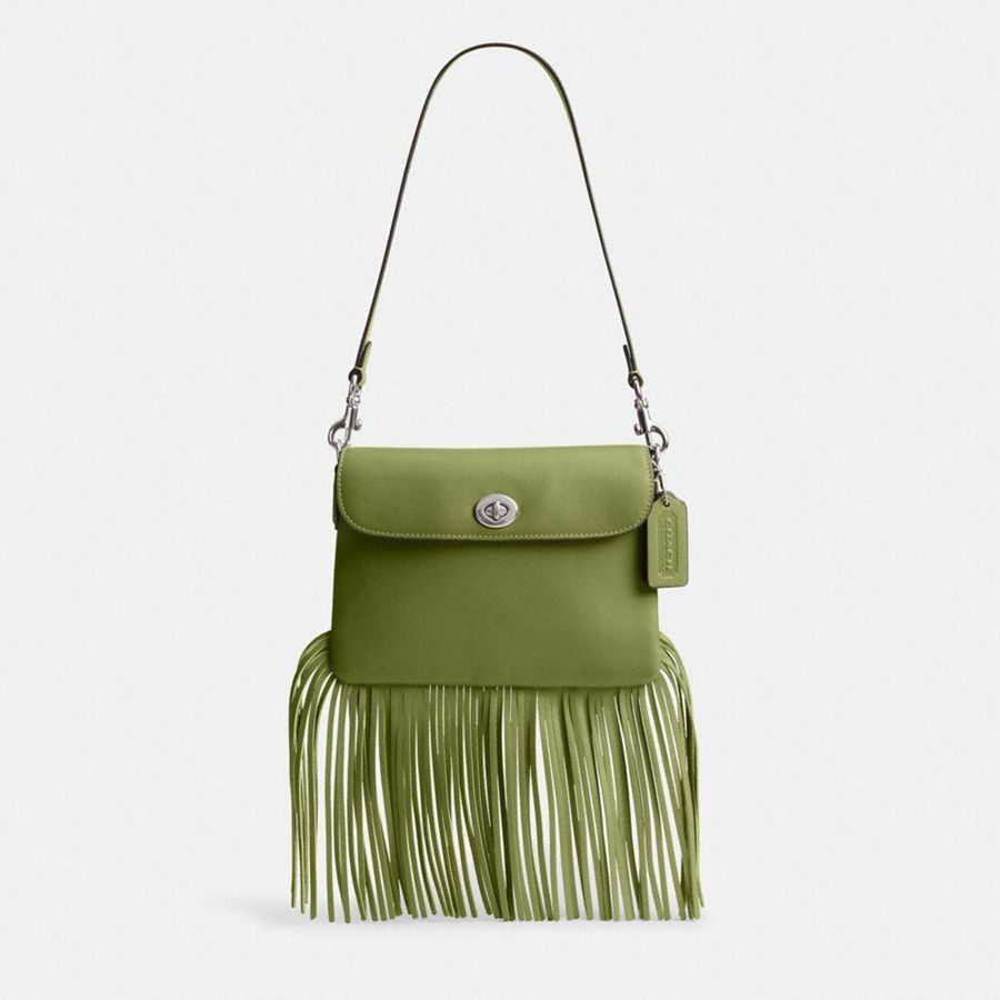 Bolsa Crossbody COACH 1964 Fringe Feminino Verdes | 31870WUBD
