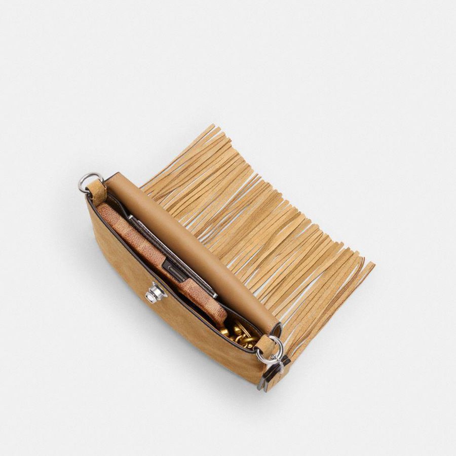 Bolsa Crossbody COACH 1964 Fringe Feminino Amarelas | 74905QKDR