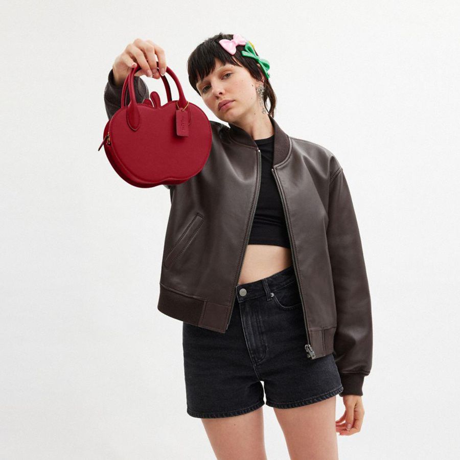 Bolsa Crossbody COACH Apple Feminino Vermelhas | 68972RYHI