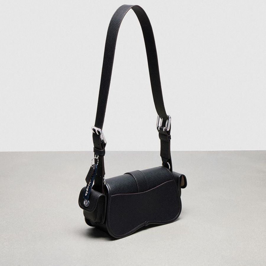 Bolsa Crossbody COACH Cargo Wavy Dinky In Pebbled Coachtopia Leather Feminino Pretas | 01539OVMQ