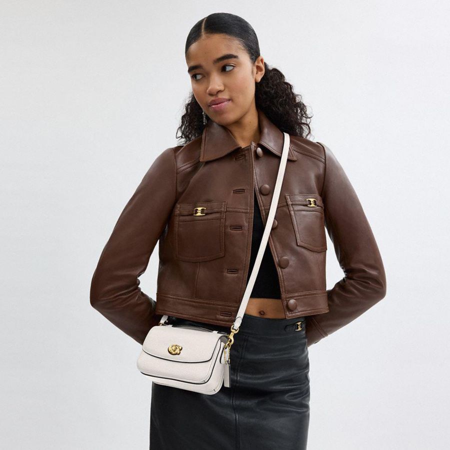 Bolsa Crossbody COACH Cassie 17 Feminino Branco | 15846XJNK