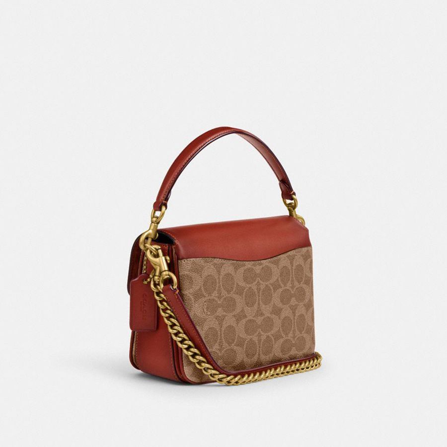 Bolsa Crossbody COACH Cassie 19 In Signature Canvas Feminino Marrom | 86549TGUZ