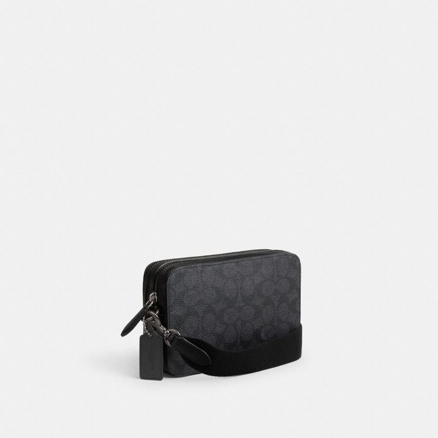 Bolsa Crossbody COACH Charter 19 In Signature Canvas Masculino Cinzentas | 72503WSMK