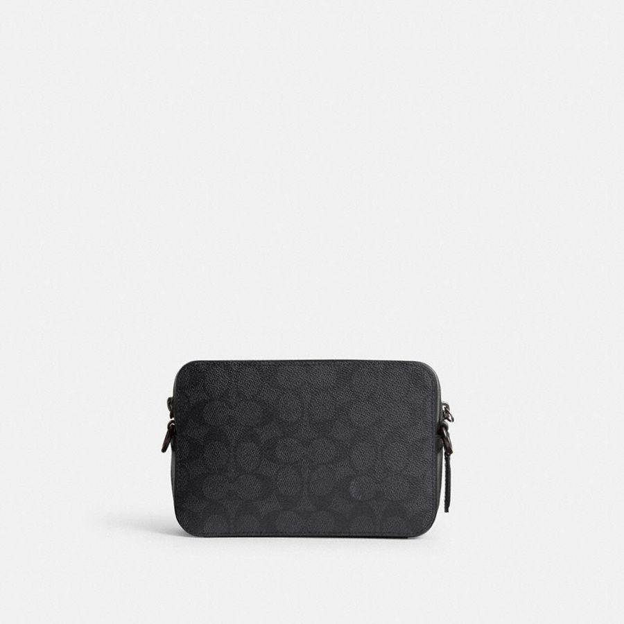 Bolsa Crossbody COACH Charter 19 In Signature Canvas Masculino Cinzentas | 72503WSMK