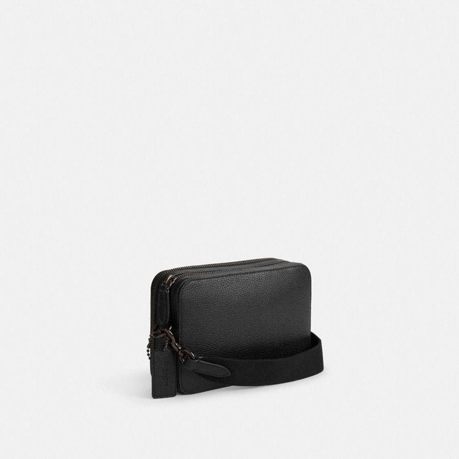 Bolsa Crossbody COACH Charter 19 Masculino Pretas | 04321NCME