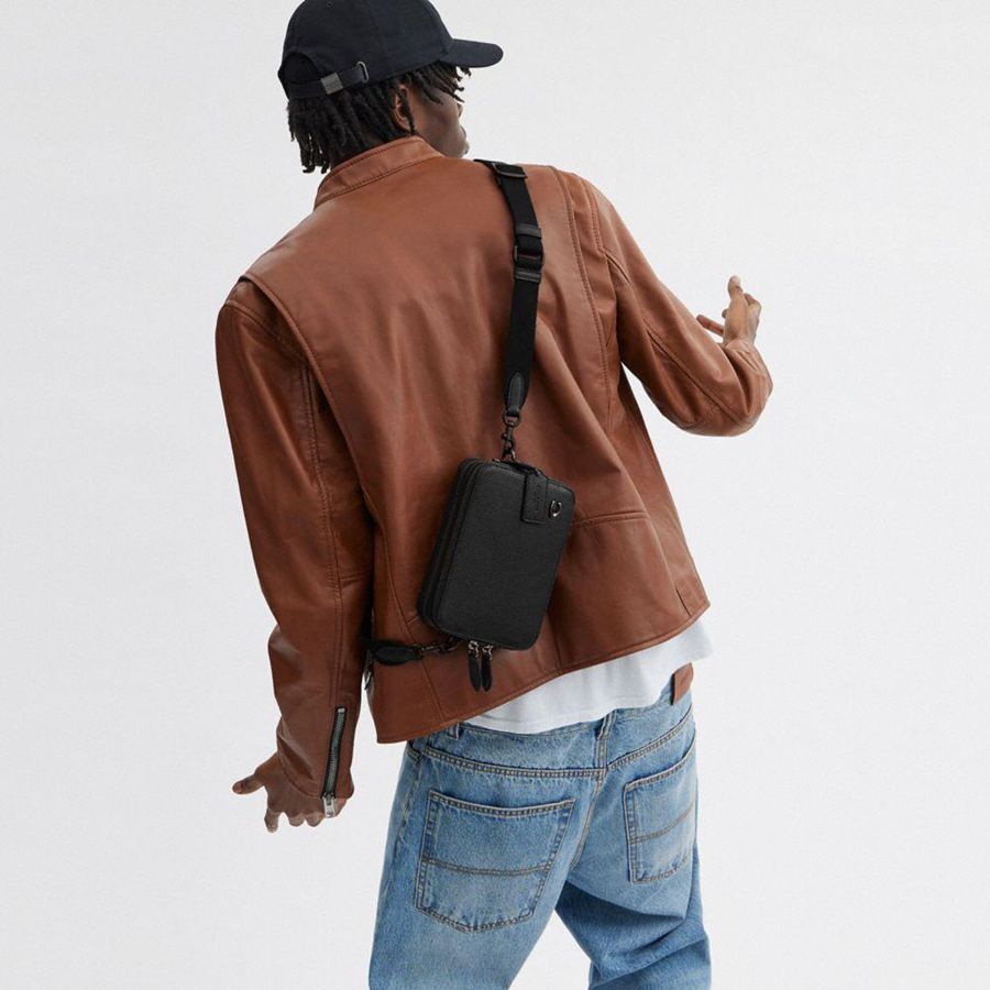 Bolsa Crossbody COACH Charter 19 Masculino Pretas | 04321NCME