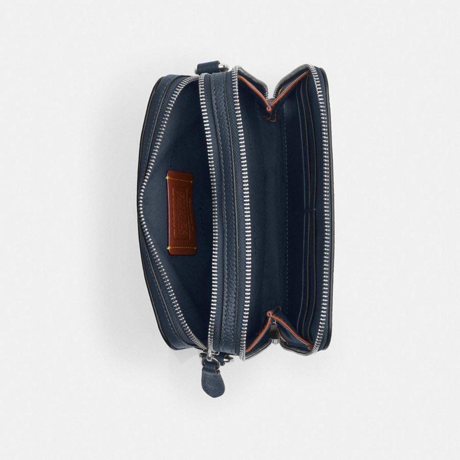Bolsa Crossbody COACH Charter 19 With Coach Graphic Masculino Azul Marinho | 13280NTOA