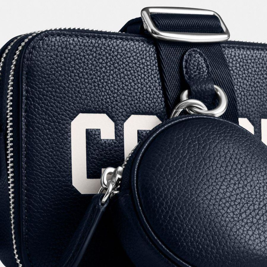 Bolsa Crossbody COACH Charter 19 With Coach Graphic Masculino Azul Marinho | 13280NTOA