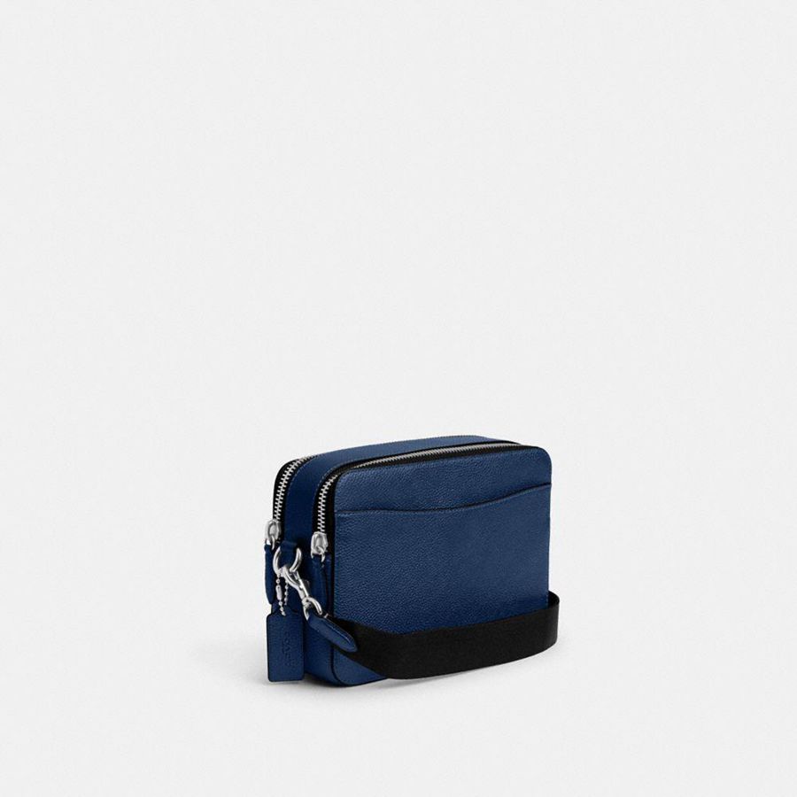 Bolsa Crossbody COACH Charter 24 With Coach Graphic Masculino Azuis | 84605WILO