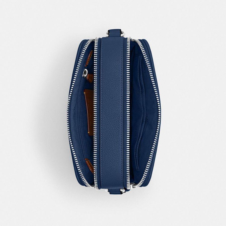 Bolsa Crossbody COACH Charter 24 With Coach Graphic Masculino Azuis | 84605WILO