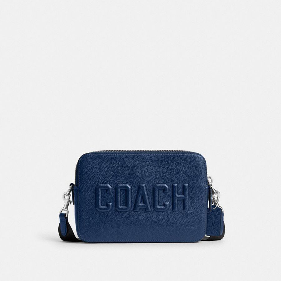 Bolsa Crossbody COACH Charter 24 With Coach Graphic Masculino Azuis | 84605WILO